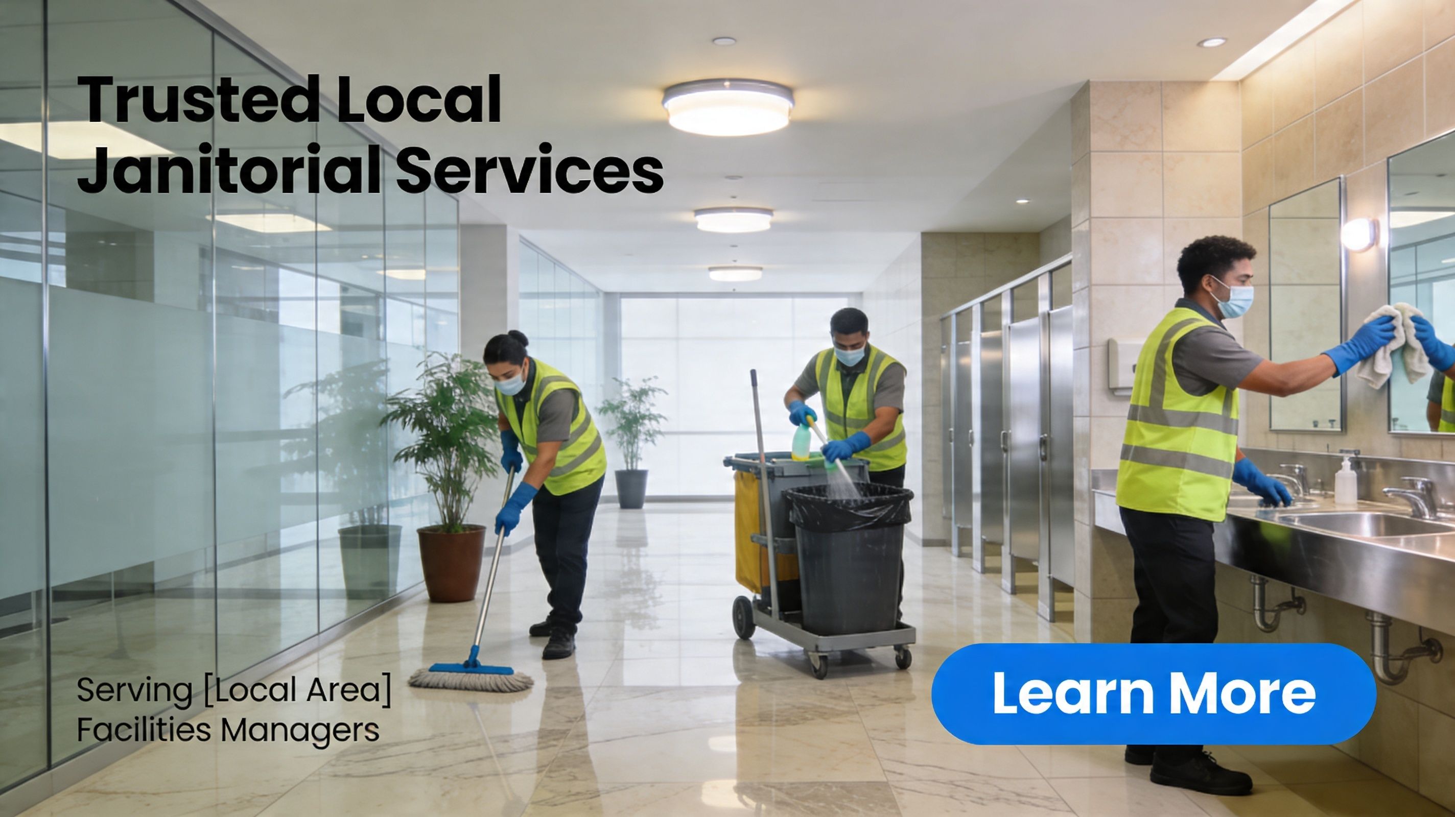 Janitorial team at work